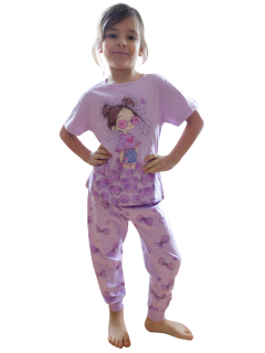 Dívčí pyžamo Kugo MP5880 fialové